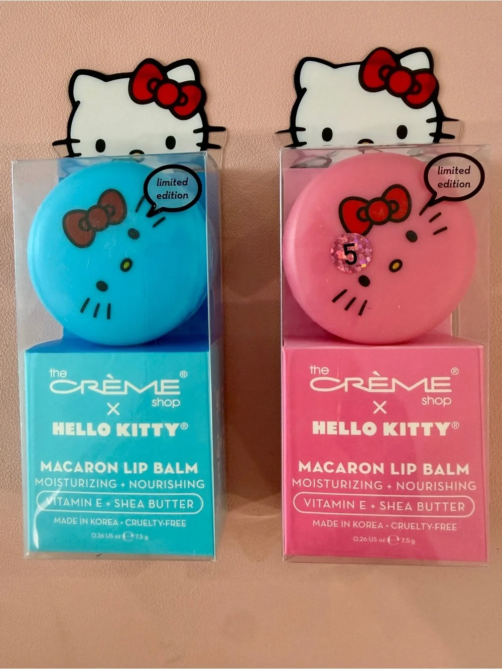 NEW The Crème Shop x Hello Kitty Limited Edition Macaron Lip Balm Set (2 Pcs)